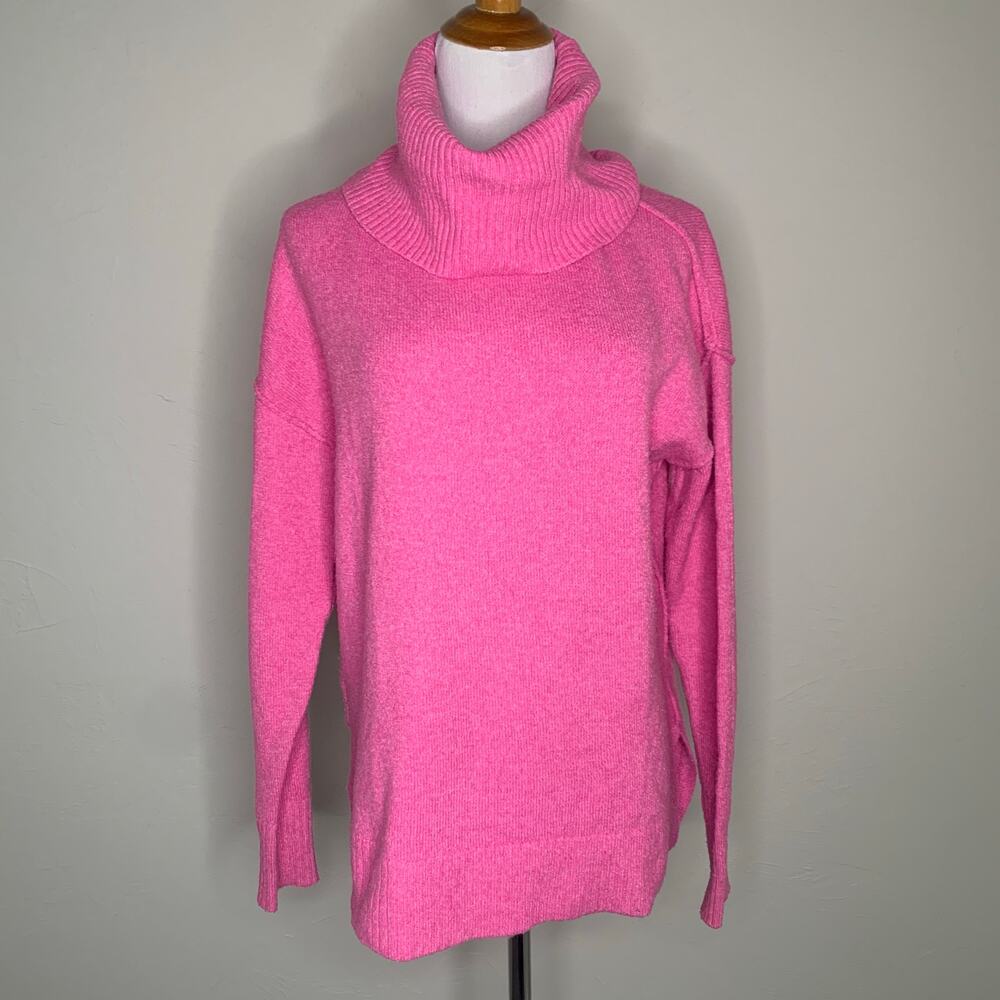 Bar III Becca Tilley Collab Pink Sweater Cowl Neck Sz XS